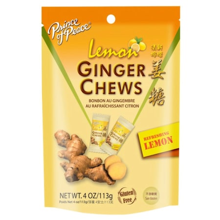 PRINCE OF PEACE Ginger/Lemon Chewy Candy 4 oz F-04112